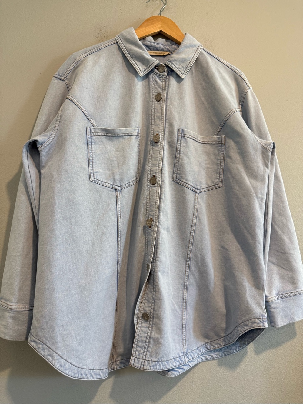 Soft Surroundings Buton Down Shirt Boho Western Rodeo M